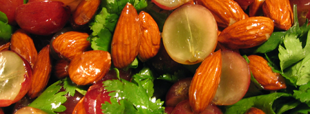 grape almond cilantro salad