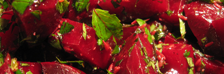 beets with mint