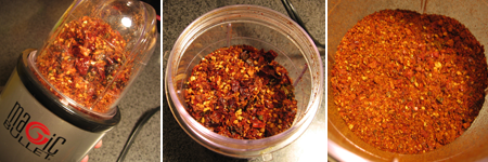 Grinding Dried Peppers