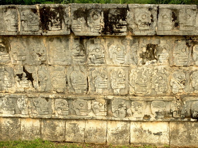 Chichen Itza the Wall of Skulls