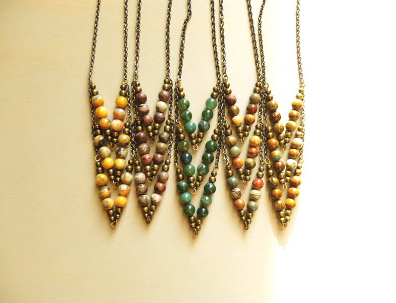 Chevron Necklaces - The Cortez Line by Meanwhile B Jewelry